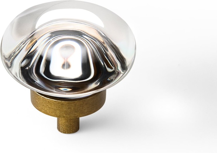 1-2/5-in Transparent Mushroom Modern Cabinet Knob 4 -Pack