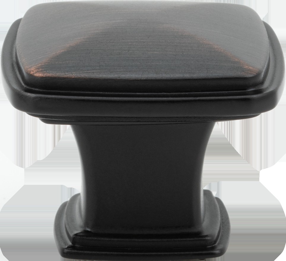 Series No. 1, 1-1/4-in Oil Rubbed Bronze Square Traditional Cabinet Knob