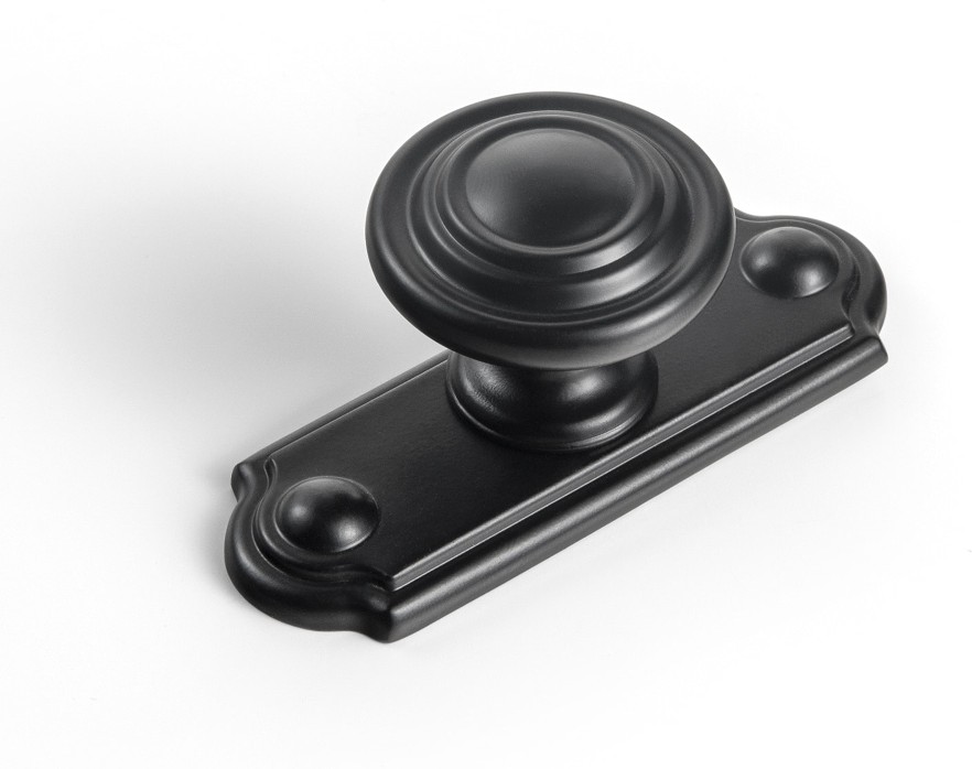 1-3/10-in Matte Black Mushroom Modern Cabinet Knob 6 -Pack