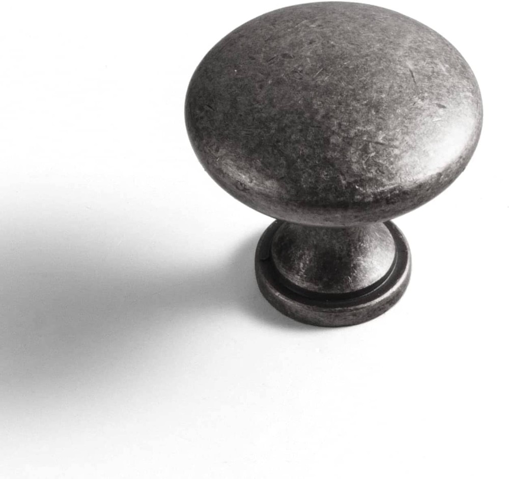 1-3/16-in Antique Silver Mushroom Classic Cabinet Knob 6 -Pack