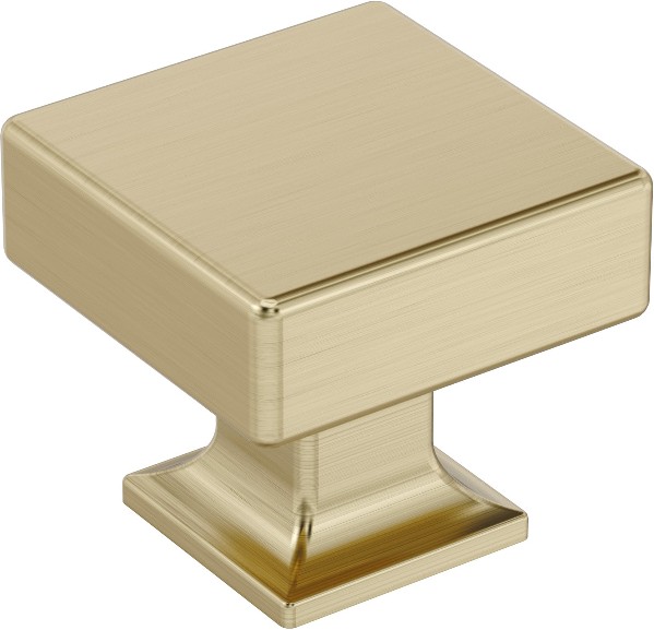 Lintel 1-1/4-in Golden Champagne Square Transitional Cabinet Knob