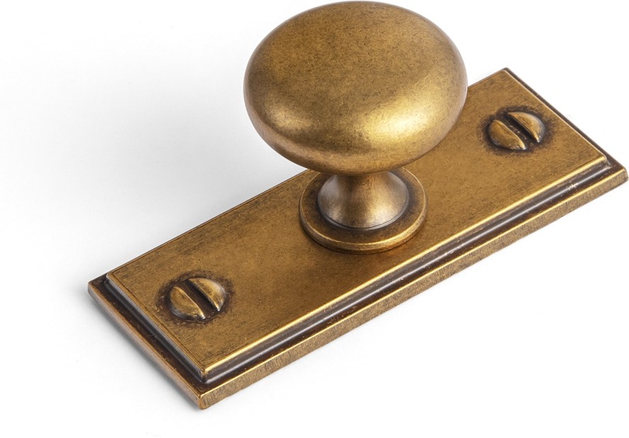 1-1/5-in Antique Brass Mushroom Classic Cabinet Knob 6 -Pack