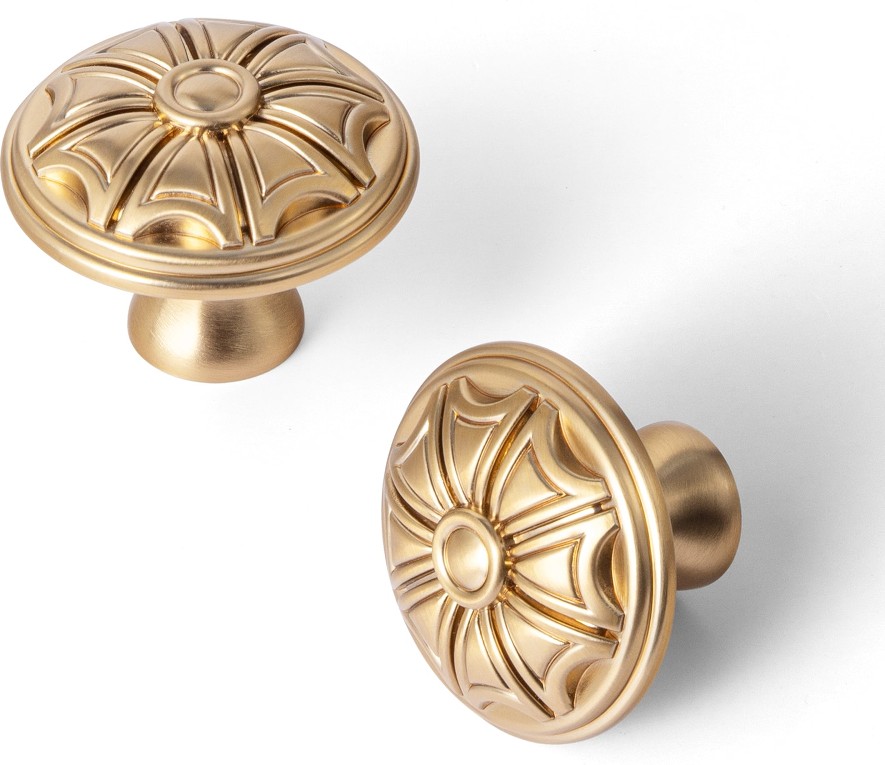 1-3/5-in Champagne Bronze Mushroom Modern Cabinet Knob 6 -Pack