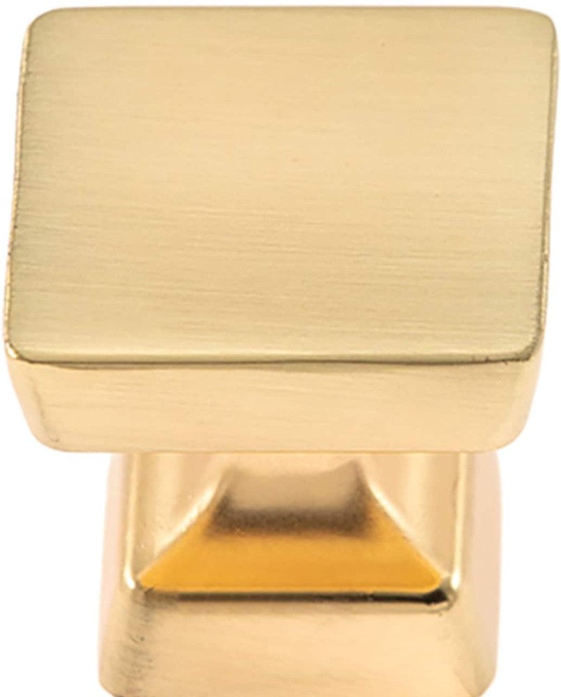 HW403XXX 1-9/64-in Brushed Brass Square Classic Cabinet Knob