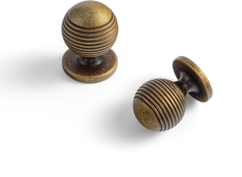Antique Brass Mushroom Classic Cabinet Knob 12