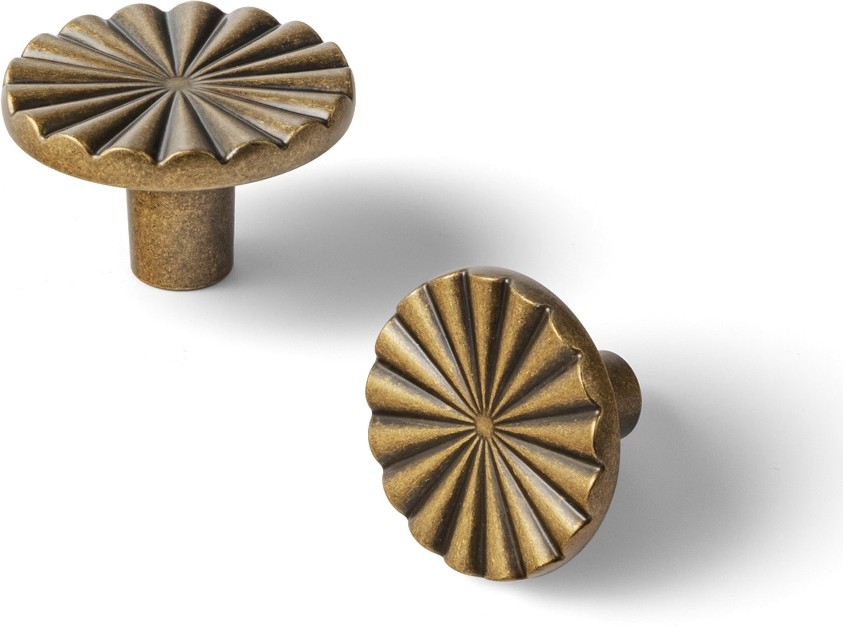 1-1/2-in Antique Brass Novelty Traditional Cabinet Knob 6 -Pack