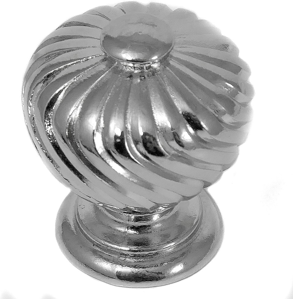 French Twist 1-1/4-in Polished Nickel Round Transitional Cabinet Knob