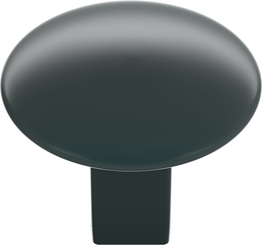 Riva 1-1/4-in Matte Black Round Contemporary Cabinet Knob