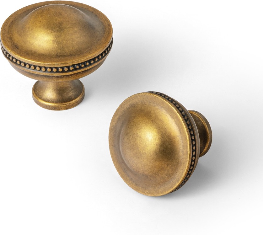 Antique Brass Mushroom Classic Cabinet Knob 6