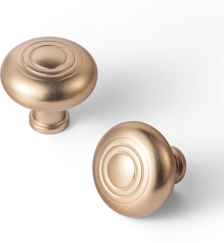 1-1/4-in Champagne Bronze Mushroom Modern Cabinet Knob 6 -Pack