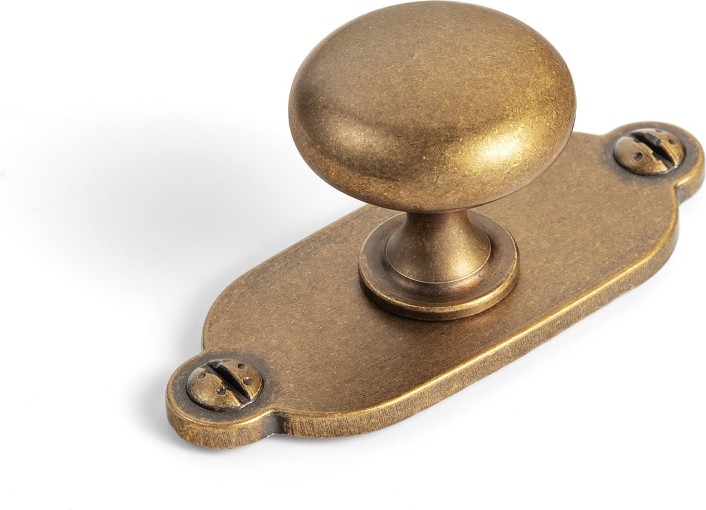 1-3/16-in Antique Brass Mushroom Classic Cabinet Knob 6 -Pack