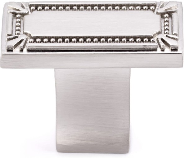Brossard 1-11/16-in Brushed Nickel Rectangular Traditional Cabinet Knob