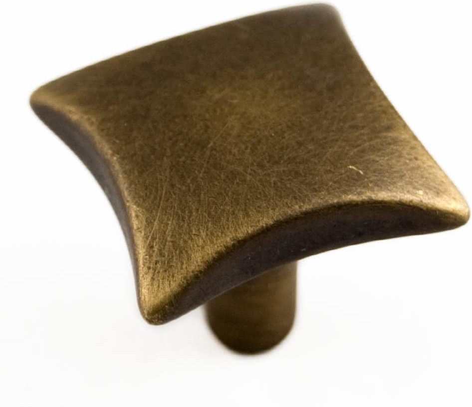 Antique English Square Transitional Cabinet Knob