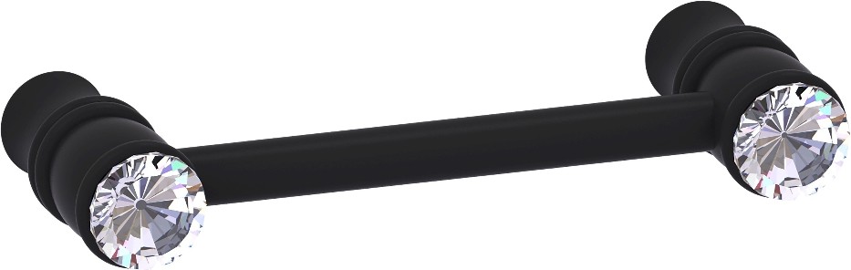 Carolina Crystal 3-in , 76mm Center to Center Matte Black Dual Mount Cylindrical Bar Appliance Drawer Pulls