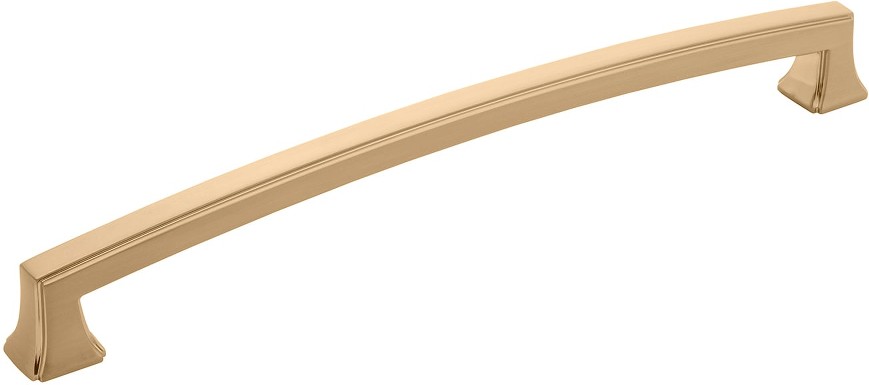 Bridges 8-13/16-in , 224mm Center to Center Champagne Bronze Rectangular Handle Drawer Pulls