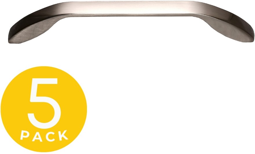 Gamma 6-1/4-in , 160mm Center to Center Satin Nickel Arch Bar Appliance Drawer Pulls 5 -Pack