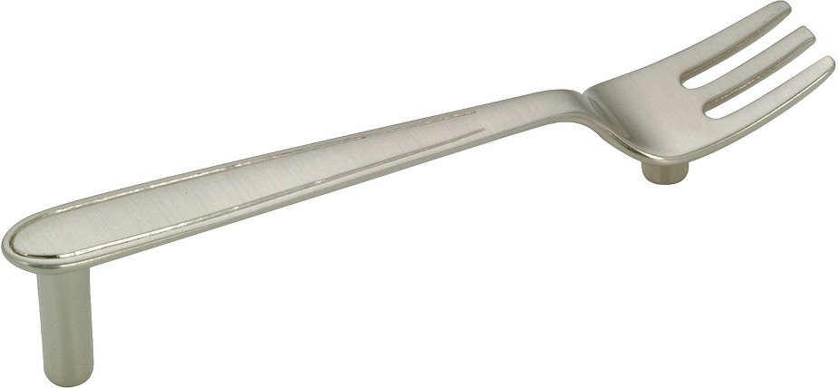 3-3/4-in , 96mm Center to Center Brushed Nickel Novelty Handle Drawer Pulls