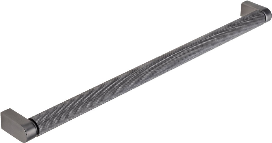 Kent Knurled 12-in , 305mm Center to Center Black Nickel Cylindrical Bar Drawer Pulls