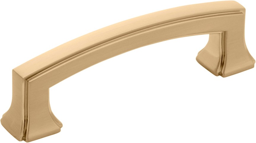 Bridges 3-in , 76mm Center to Center Champagne Bronze Rectangular Handle Drawer Pulls