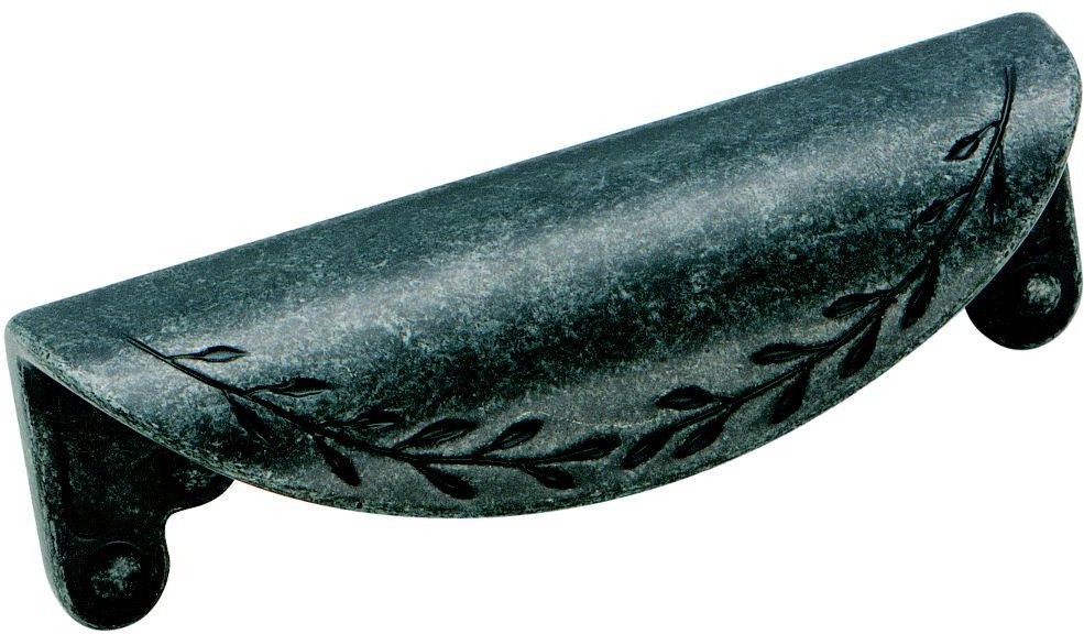 Nature's Splendor 3-in , 76mm Center to Center Wrought Iron Dark Rectangular Cup Drawer Pulls