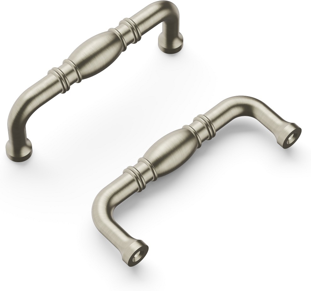 Williamsburg 3-in , 76mm Center to Center Satin Nickel Arch Handle Drawer Pulls 10 -Pack