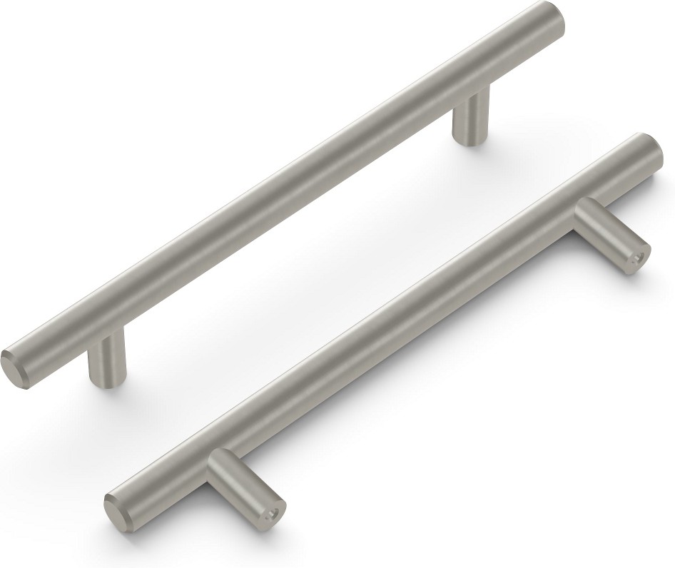 Bar Pull 5-1/16-in , 128mm Center to Center Stainless Steel Cylindrical Bar Drawer Pulls