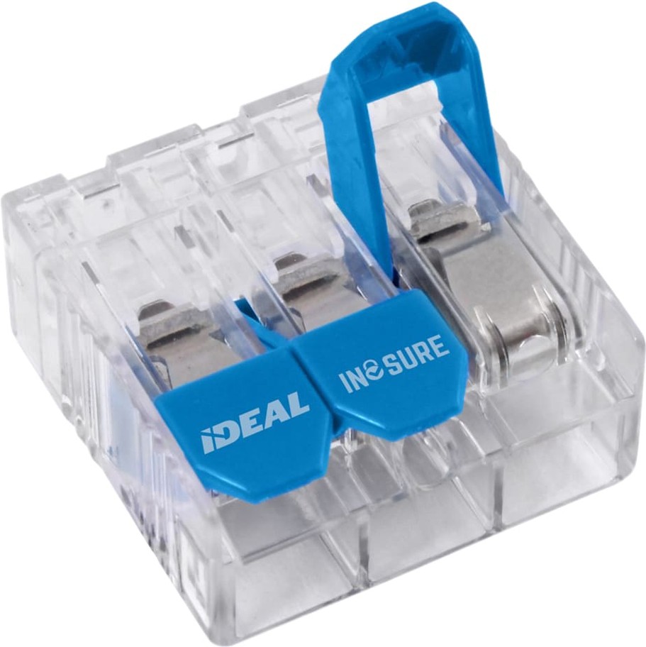 Lever Wire Connectors 3 Clear/Blue ( 10 -Pack )