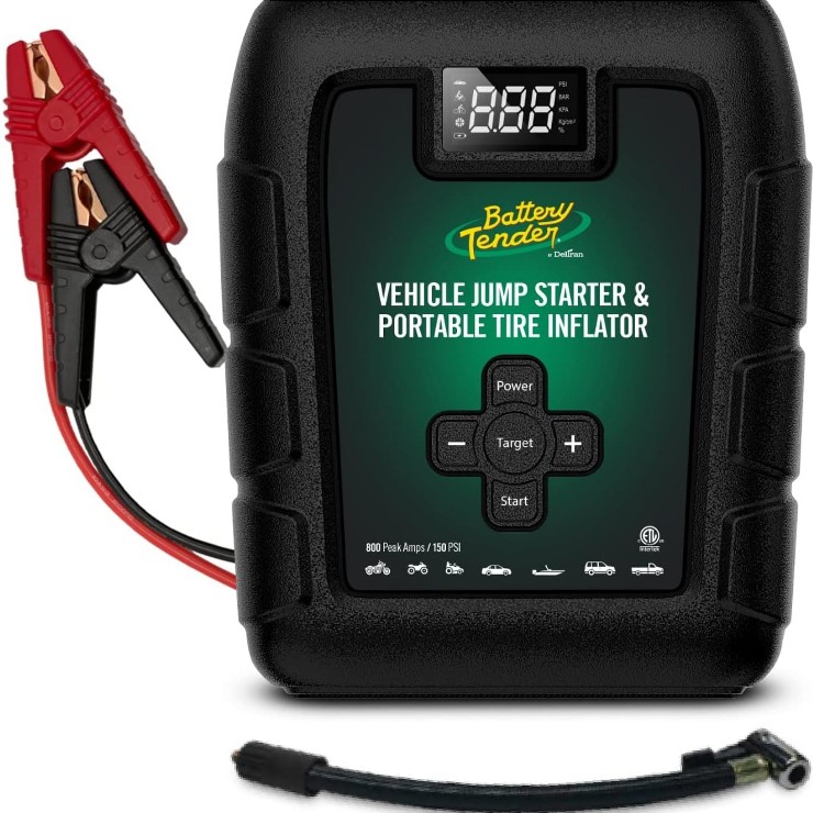 800 -Amp 12 -Volt Portable Car Battery Jump Starter with Digital Display
