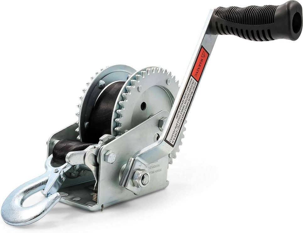 Steel Marine Durable Corrosion Resistant Towing Winch w/ 1200-lb Capacity