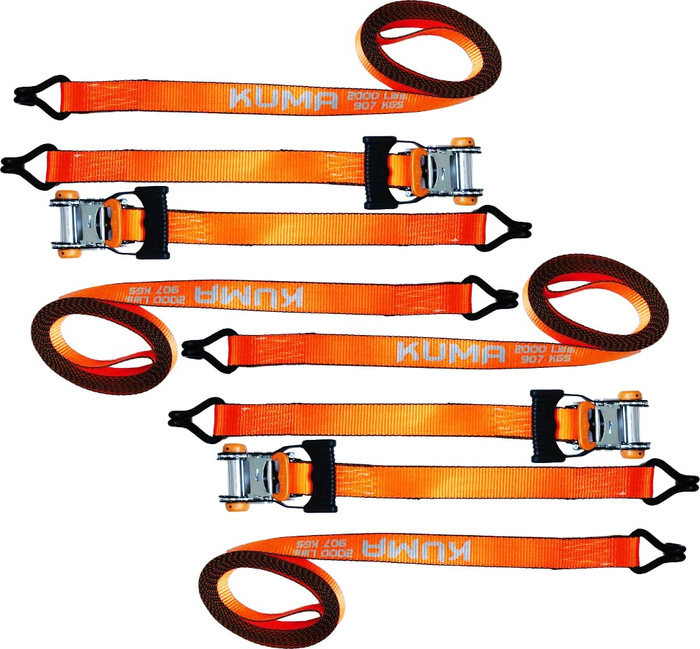 1-1/2-in x 15-ft Ratcheting Strap Tie Down with J-hook 6000-lb Break Strength (4-Pack)