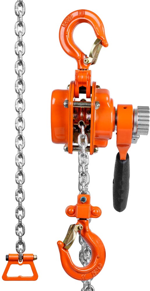 Manual Lever Chain Hoist 1/4 Ton (550 lbs Capacity) 10 FT Come Along G80 Galvanized Carbon Steel