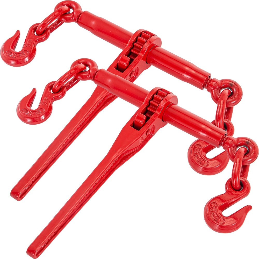 5/16inch-3/8inch Ratchet Chain Binder 6600 lbs Capacity. G70 Hooks. Adjustable Length. Heavy-Duty Load Binder for Trucks. Trailers. Towing