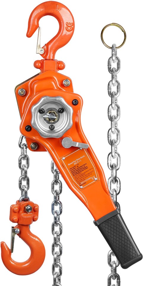 Manual Lever Chain Hoist 3/4 Ton (1650 lbs Capacity) 10 FT Come Along G80 Galvanized Carbon Steel