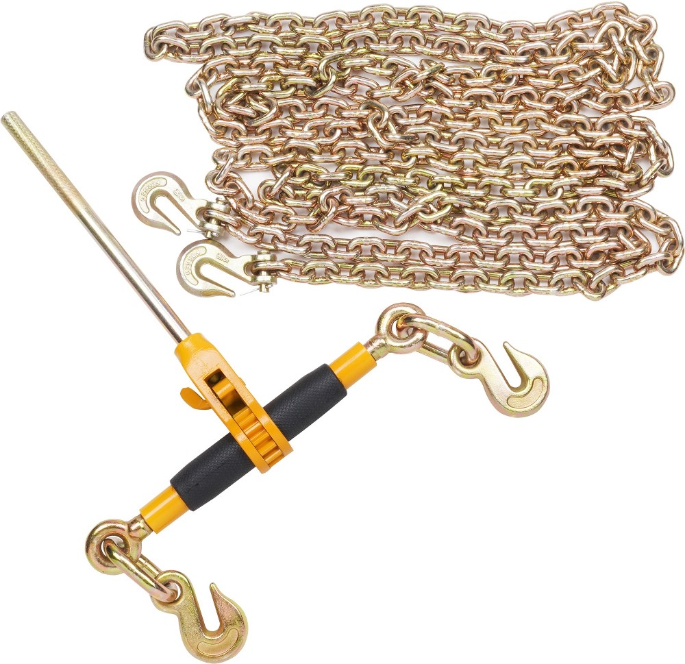 Chain Tightener Pair. 3/8inch-1/2inch. Robust Load Binders. G80 Chains. 12000 lbs Capacity. Anti-slip Grip. for Flatbed Truck