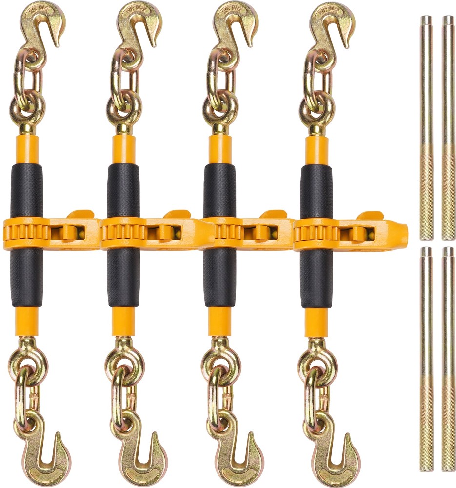 Chain Tightener. 5/16inch-3/8inch Cargo Binder with G80 Hooks. 7.100 lbs Load Capacity