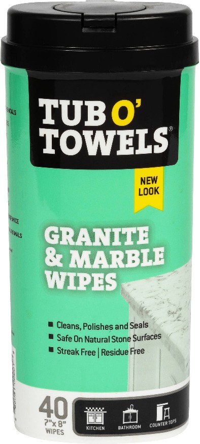 Granite and Marble Wipes 40 -Pack Polypropylene fabric Cloth