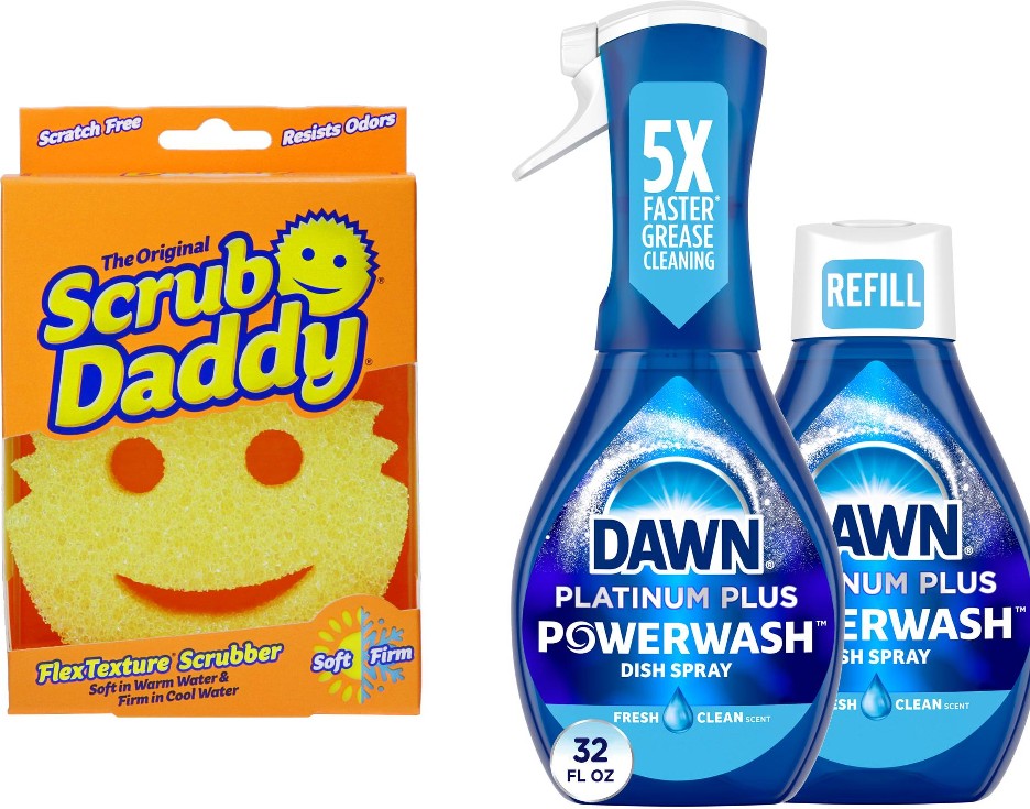 Deep Clean Duo - Dawn Powerwash Starter Kit and Original Scrub Daddy Sponge