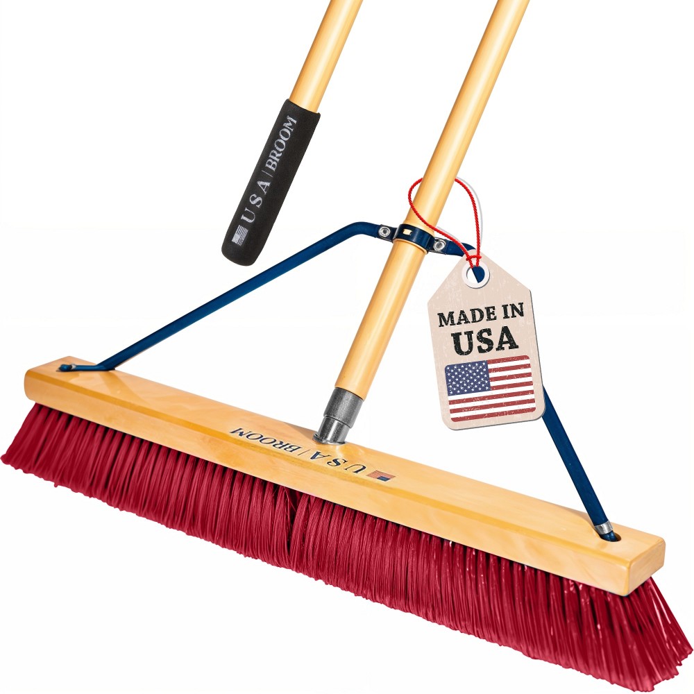 24-in Plastic Smooth surface All-purpose Push Broom