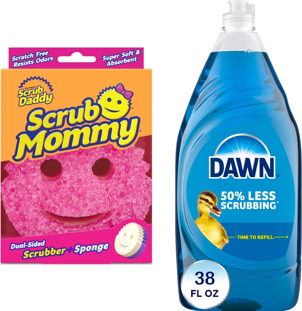 Deep Clean Duo - Dawn 38-fl oz Dish Soap and Scrub Mommy Sponge
