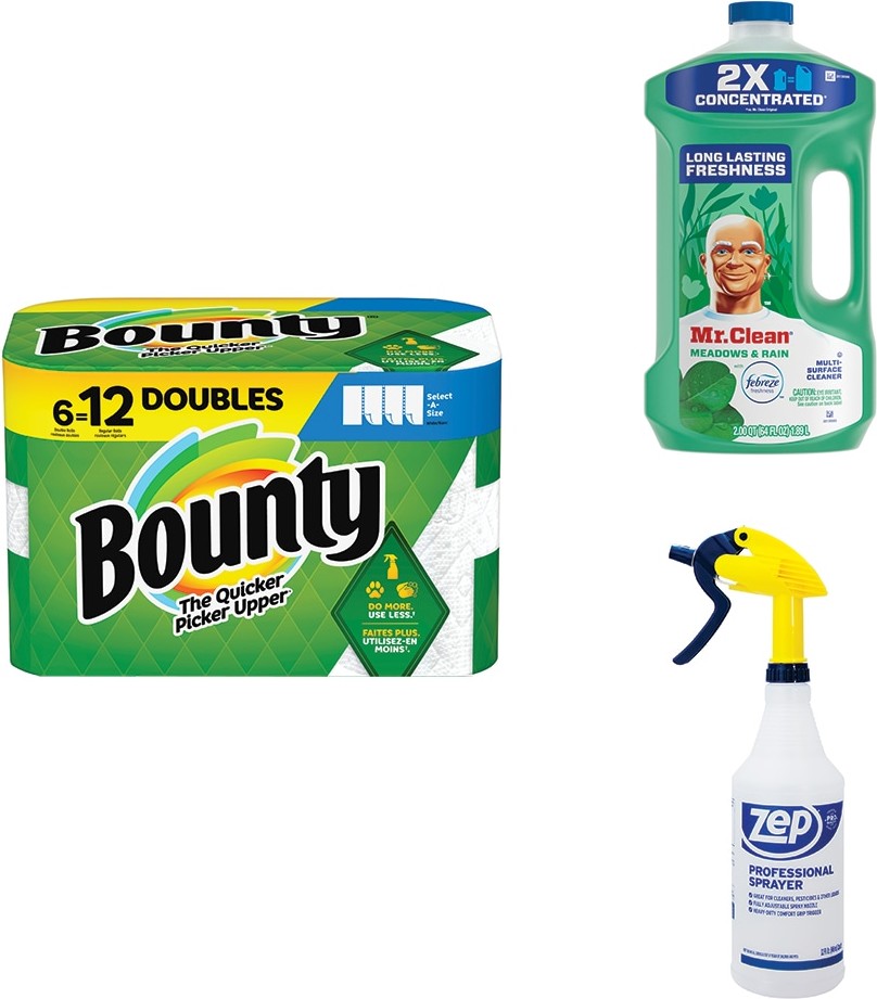 All-Purpose Cleaning Kit with Mr. Clean Meadow and Rain All Purpose Cleaner