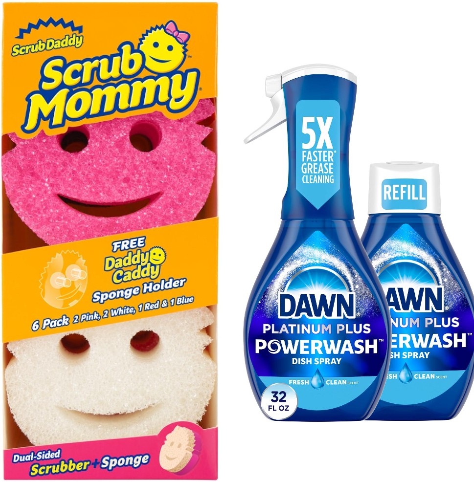 Spray & Scrub Duo - Dawn Powerwash Starter Kit and Scrub Mommy Sponges 6 ct.