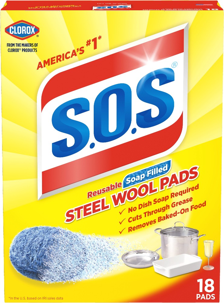 Steel wool Scouring soap pad 18 -Pack
