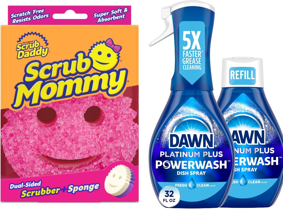 Spray & Scrub Duo - Dawn Powerwash Starter Kit and Scrub Mommy Sponge