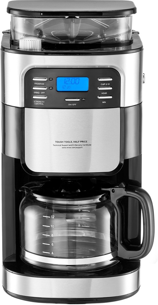 Coffee Maker with Grinder 12 -Cup Commercial Combination coffee maker ( Black )