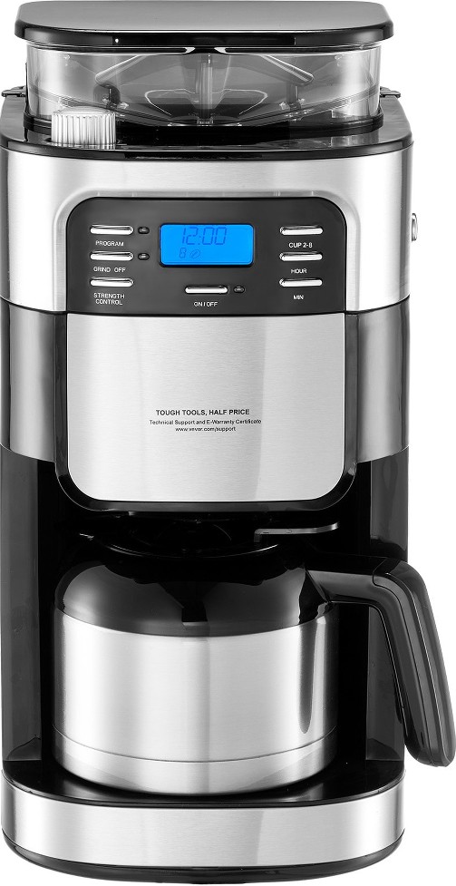 Coffee Maker with Grinder 8 -Cup Commercial Combination coffee maker ( Black )