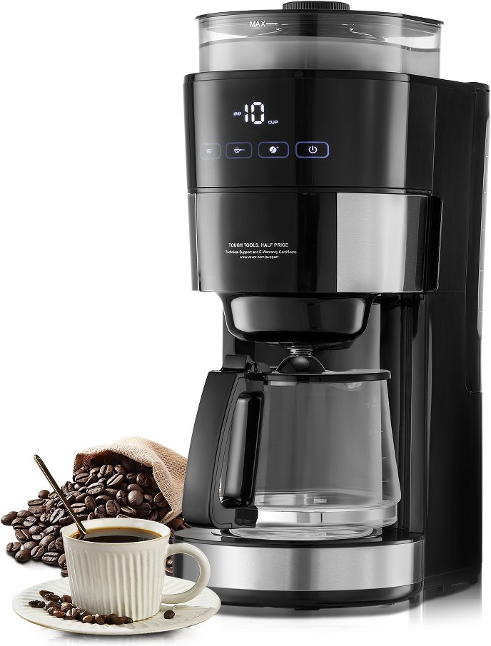 Coffee Maker with Grinder 10 -Cup Commercial Drip coffee maker ( Black )