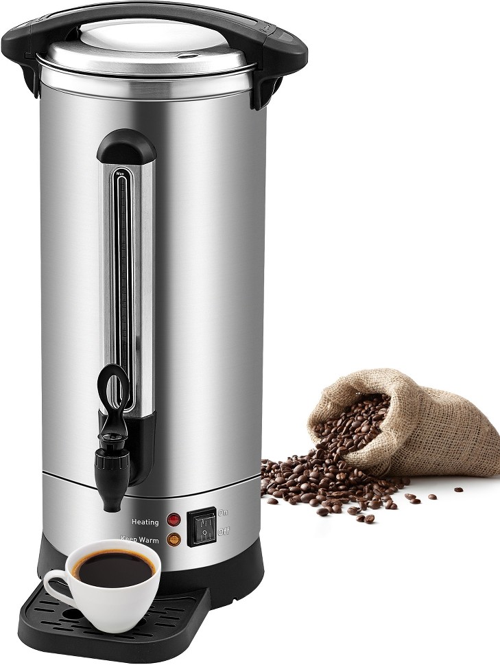 16.4L 1500W 304 Stainless Steel 110 -Cup Commercial/Residential Drip coffee maker ( 304 SUS + 430 Iron )