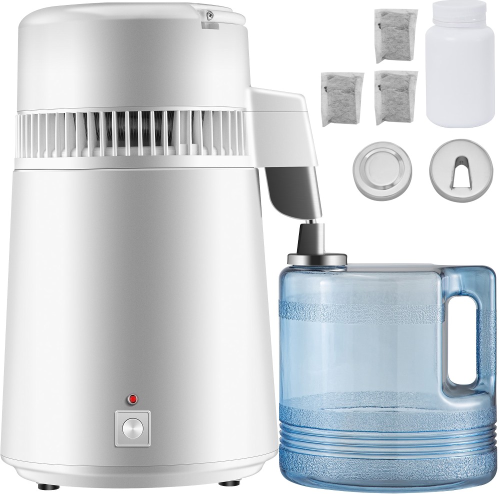 750 W 6.3 Gal/D Water Distiller White Electric kettle with Automatic Shut-Off