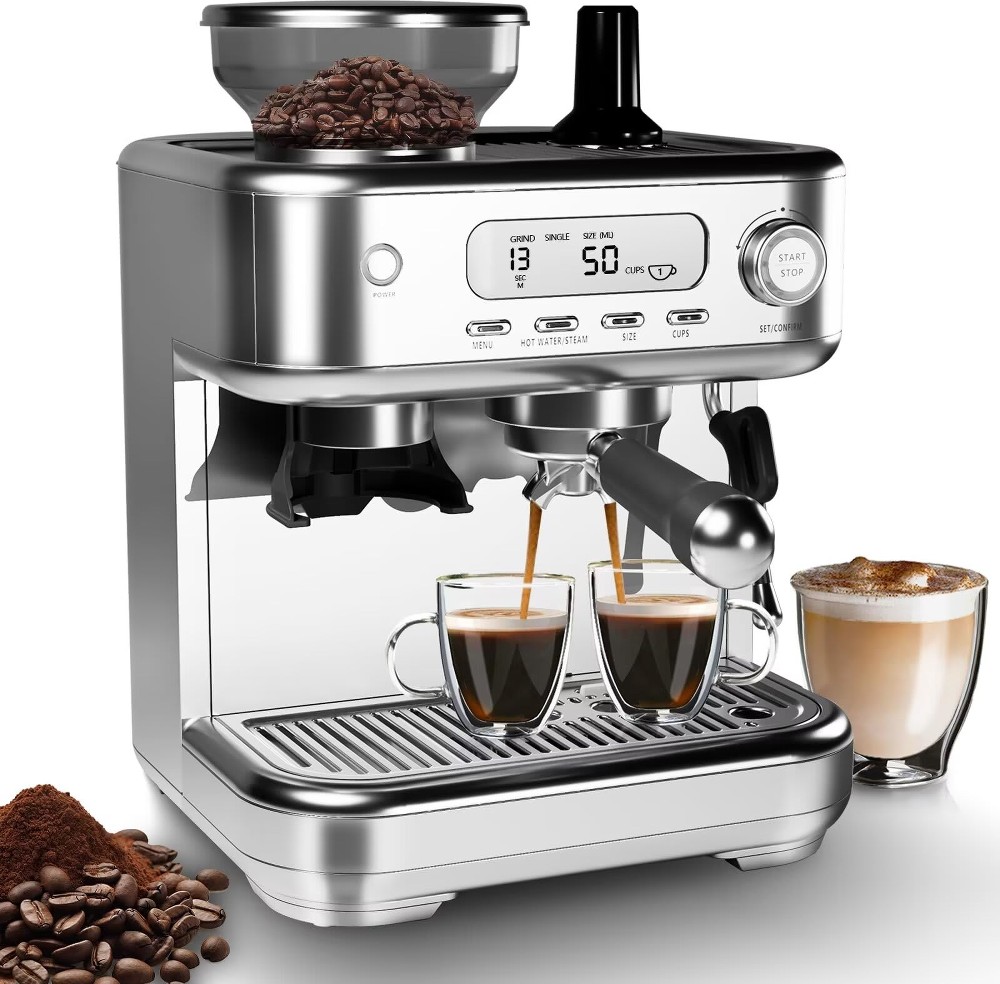 Espresso Machine 15 Bar LCD Display Espresso Maker