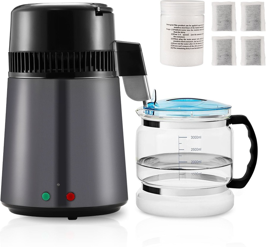 750 W 6.3 Gal/D Water Distiller Gray 1 -Cup Electric kettle with Automatic Shut-Off